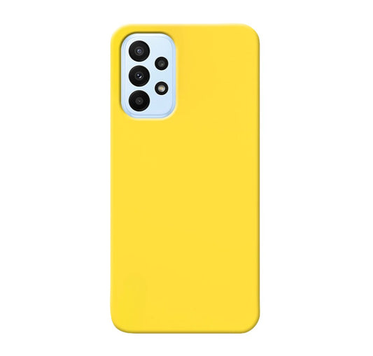 MATT Zadný silikónový obal pre Samsung Galaxy A23 / A23 5G - žltý