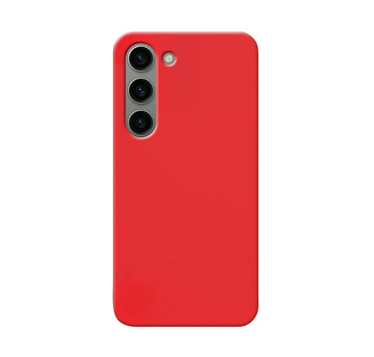 MATT Zadný silikónový obal pre Samsung Galaxy S23 5G - červený