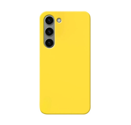 MATT Zadný silikónový obal pre Samsung Galaxy S23 5G - žltý