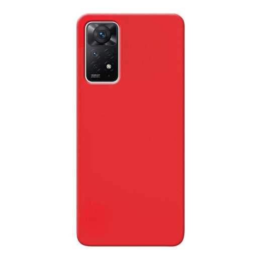 MATT Zadný silikónový obal pre Xiaomi Redmi Note 11 Pro / Note 11 Pro 5G - červený