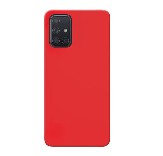 MATT Zadný silikónový obal pre Samsung Galaxy A71 - červený