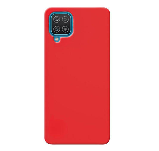 MATT Zadný silikónový obal pre Samsung Galaxy A12 - červený