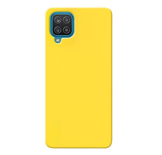MATT Zadný silikónový obal pre Samsung Galaxy A12 - žltý