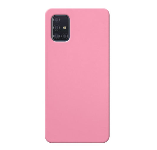 MATT Zadný silikónový obal pre Samsung Galaxy A51 - ružový