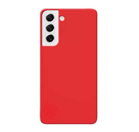 MATT Zadný silikónový obal pre Samsung Galaxy S21 FE - červený