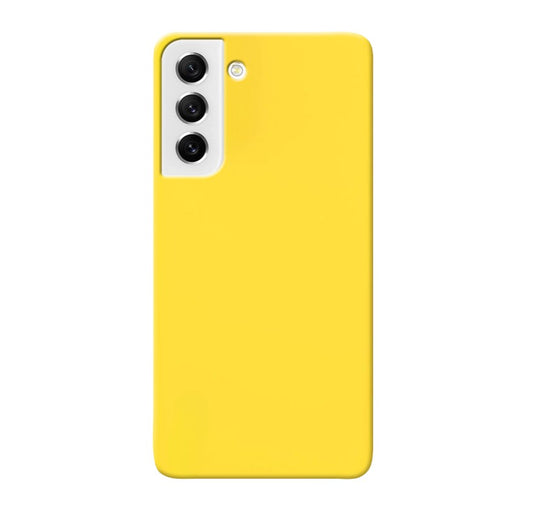 MATT Zadný silikónový obal pre Samsung Galaxy S21 FE - žltý