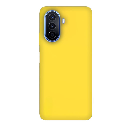 MATT Zadný silikónový obal pre Huawei Nova Y70 - žltý