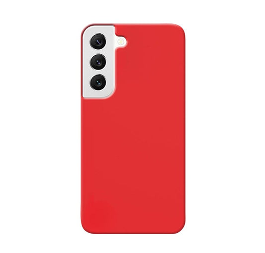 MATT Zadný silikónový obal pre Samsung Galaxy S22 - červený