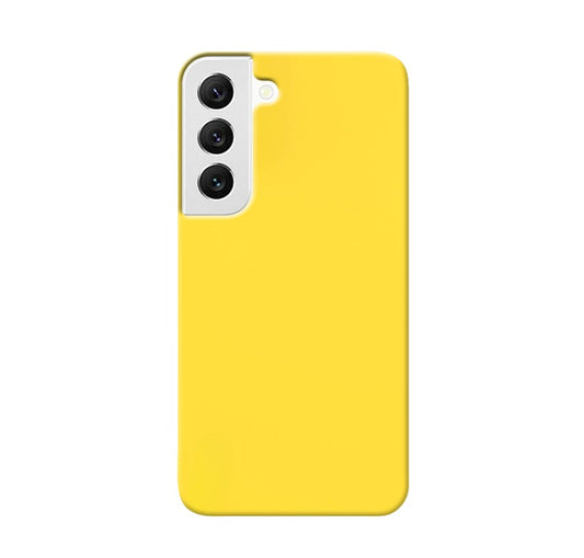 MATT Zadný silikónový obal pre Samsung Galaxy S22 - žltý