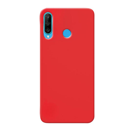 MATT Zadný silikónový obal pre Huawei P30 Lite - červený